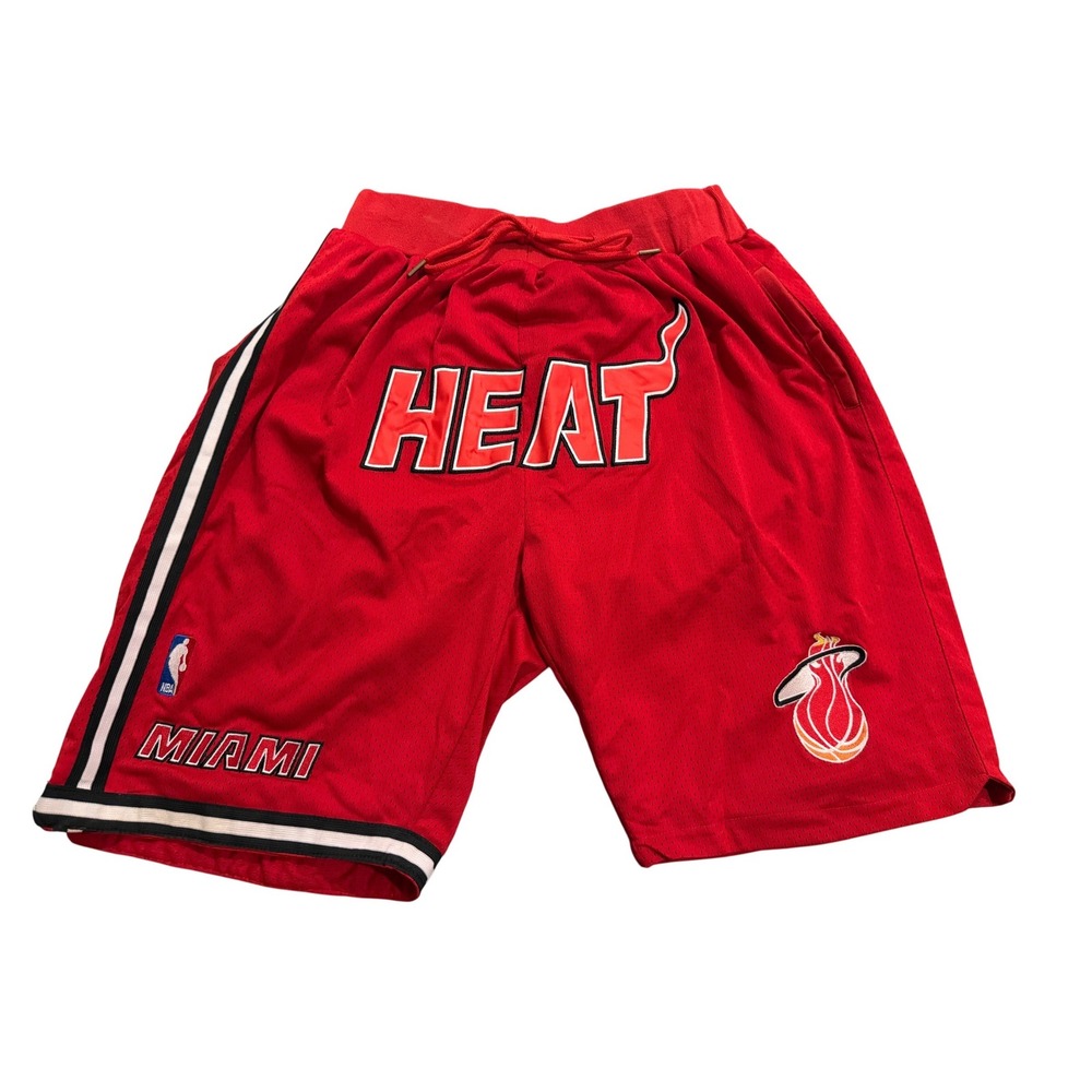 Just Don Miami Heat Shorts Mens XXL Red 1996-97 Basketball Condition